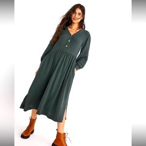 Madewell Women's Lightspun Button-Front Midi Dress🌻